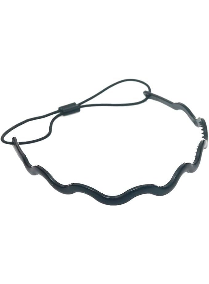طوق شعر مطاطي عصري ولطيف - ربطة شعر من السيليكون ، مناسب لجميع أنواع الشعر، مريح للاستخدام اليومي ويضفي لمسة أنيقة وعصرية على إطلالتك ( اسود ) - Image 1