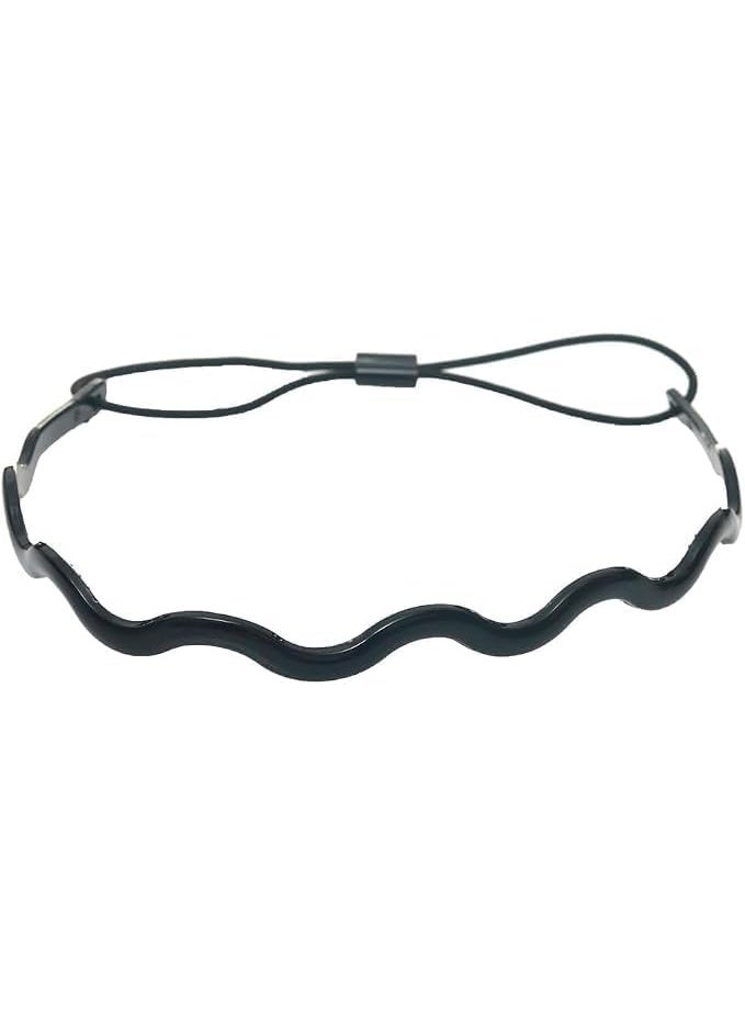طوق شعر مطاطي عصري ولطيف - ربطة شعر من السيليكون ، مناسب لجميع أنواع الشعر، مريح للاستخدام اليومي ويضفي لمسة أنيقة وعصرية على إطلالتك ( اسود ) - Image 2