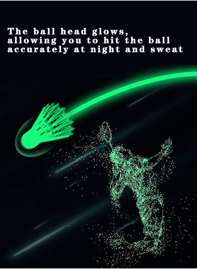 Lemon 4pcs LED Badminton Shuttlecocks, Lighting Glow in The Dark Night,  For Sports Activities  - Image 3