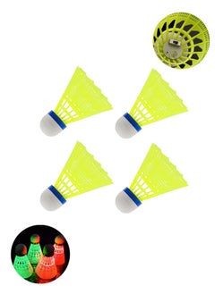 Lemon 4pcs LED Badminton Shuttlecocks, Lighting Glow in The Dark Night,  For Sports Activities  - Image 1