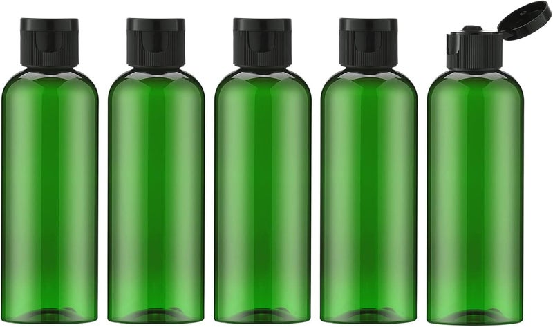LISAPACK 3.4 oz Travel Bottles for Toiletries, Plastic Travel Size Containers for Shampoo Conditioner TSA Approved, Empty Small Squeeze for Lotion, Leak Proof Mini Liquid Tube for Refillable Green - Image 1