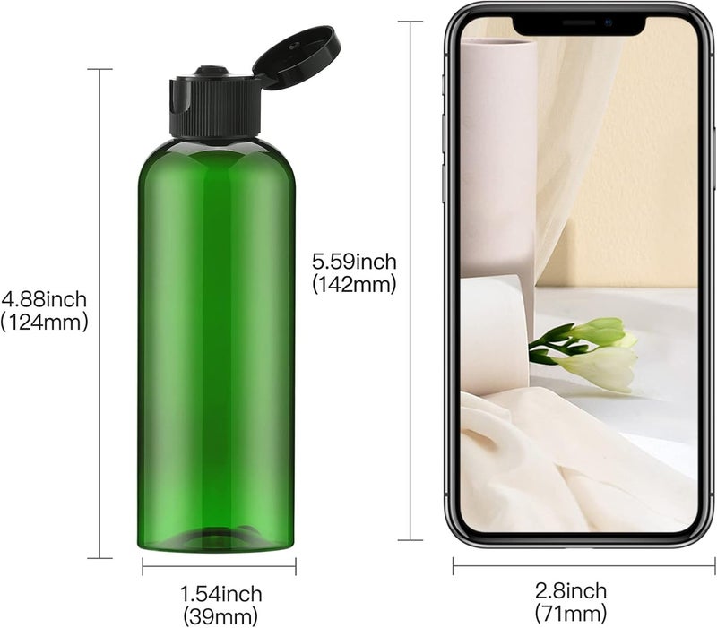 LISAPACK 3.4 oz Travel Bottles for Toiletries, Plastic Travel Size Containers for Shampoo Conditioner TSA Approved, Empty Small Squeeze for Lotion, Leak Proof Mini Liquid Tube for Refillable Green - Image 5