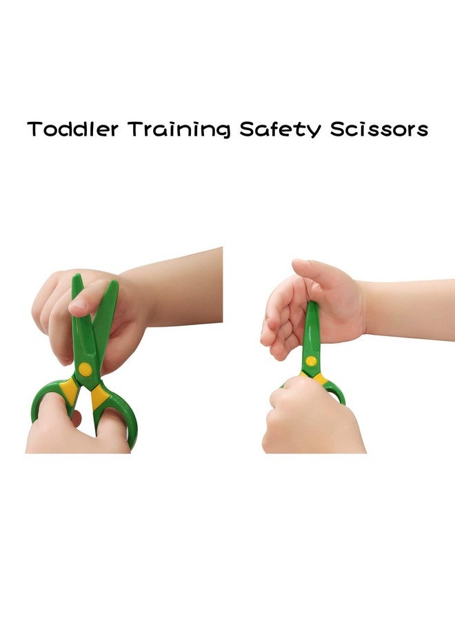 amassan 3-Pack Toddler Safety Scissors Kit - Child-Safe Preschool Training Scissors & 60 Sheets Paper Cutting | Ergonomic Blunt Tips, Early Childhood Development Tools for Kids 2-5 Years - Image 4