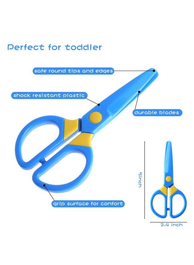 amassan 3-Pack Toddler Safety Scissors Kit - Child-Safe Preschool Training Scissors & 60 Sheets Paper Cutting | Ergonomic Blunt Tips, Early Childhood Development Tools for Kids 2-5 Years - Image 3