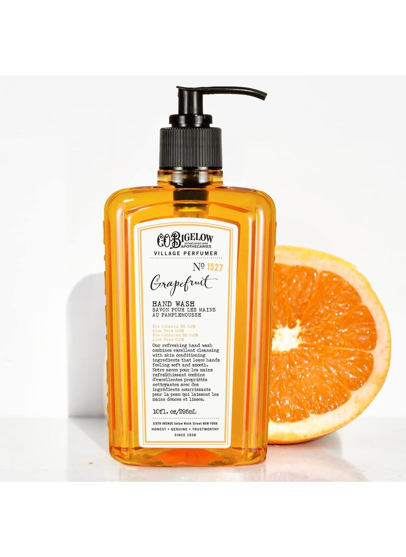 C. O. Bigelow CO Bigelow Hand Wash Grapefruit Village Perfumer Moisturizing Hand Soap for Bathroom  Kitchen with Aloe Vera and ProVitamin B5 10 fl oz 