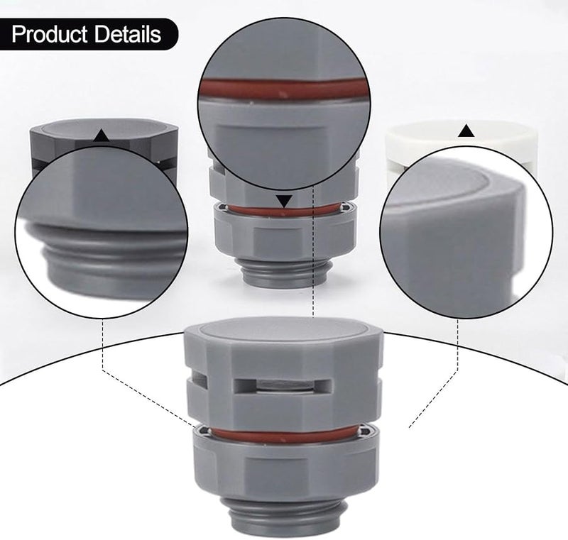 Gray M12x1 5 Breather Screw Air Vent Pressure Reducing Valve Waterproof For Outdoor Electrical Housings - Image 4
