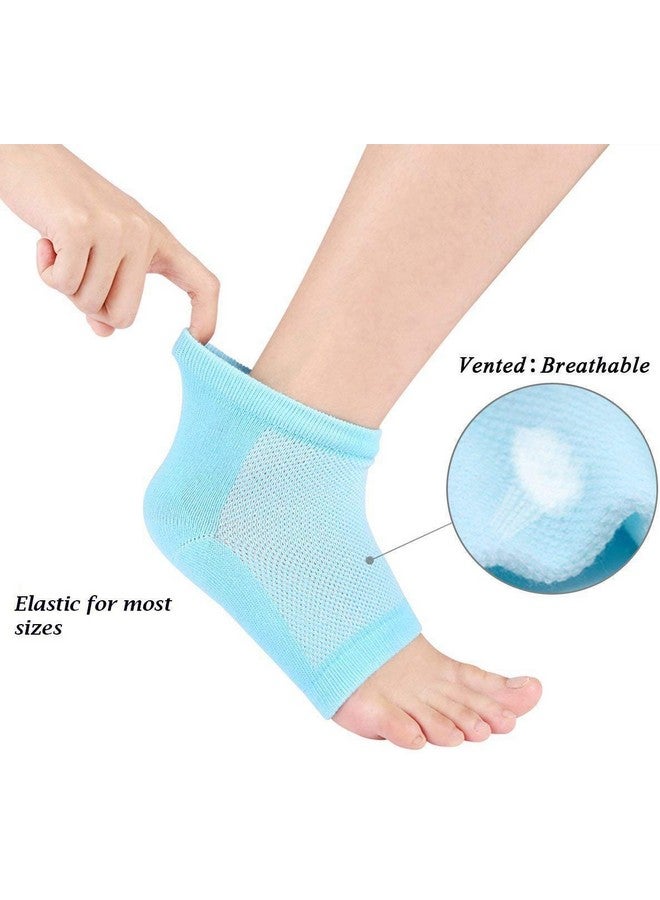 VEDHAK Crack Cotton Foot Protector Moisturizing Socks with Spa Gel,Heel Pain Relief Silicone Gel Pad Heel Protector Socks with Spa Botanical for Men and Women Cotton Socks -Multicolour. - Image 4