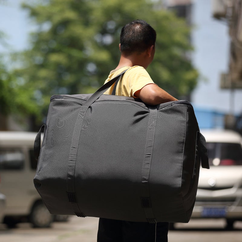 Guangzhou factory direct large thick waterproof Oxford cloth moving bag luggage handling bag support mixed batch Coffee