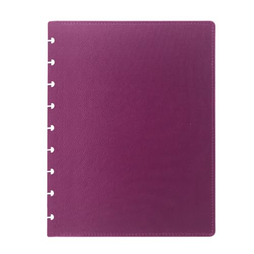 ITSYHPRO Medium Size Discbound Journal PU Leather Covers(1 Pair) Compatible with Circa Arc TUL and Happy Planner(Dark Pink,Medium) - Image 1