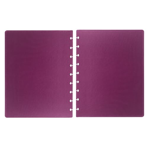 ITSYHPRO Medium Size Discbound Journal PU Leather Covers(1 Pair) Compatible with Circa Arc TUL and Happy Planner(Dark Pink,Medium) - Image 3