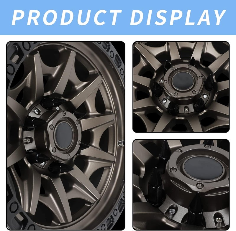 EZPROIT 24Pcs Anti Theft Spikes Extended Tuner Wheel/Rims Lug Nut M14X1.5 with Socket (Black) - Image 4