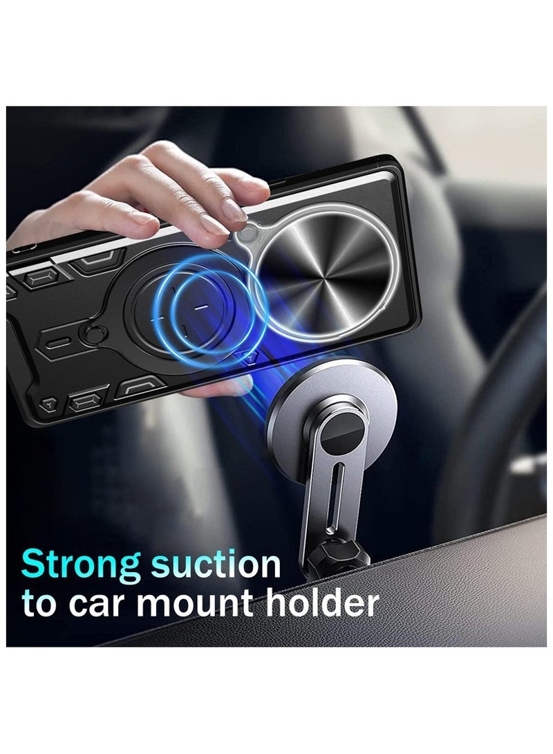 for vivo Y39 5G Case, Slide Camera Lens Cover, Magnetic Ring Holder Kickstand Protective Phone Case for vivo Y39 5G, Black - Image 2