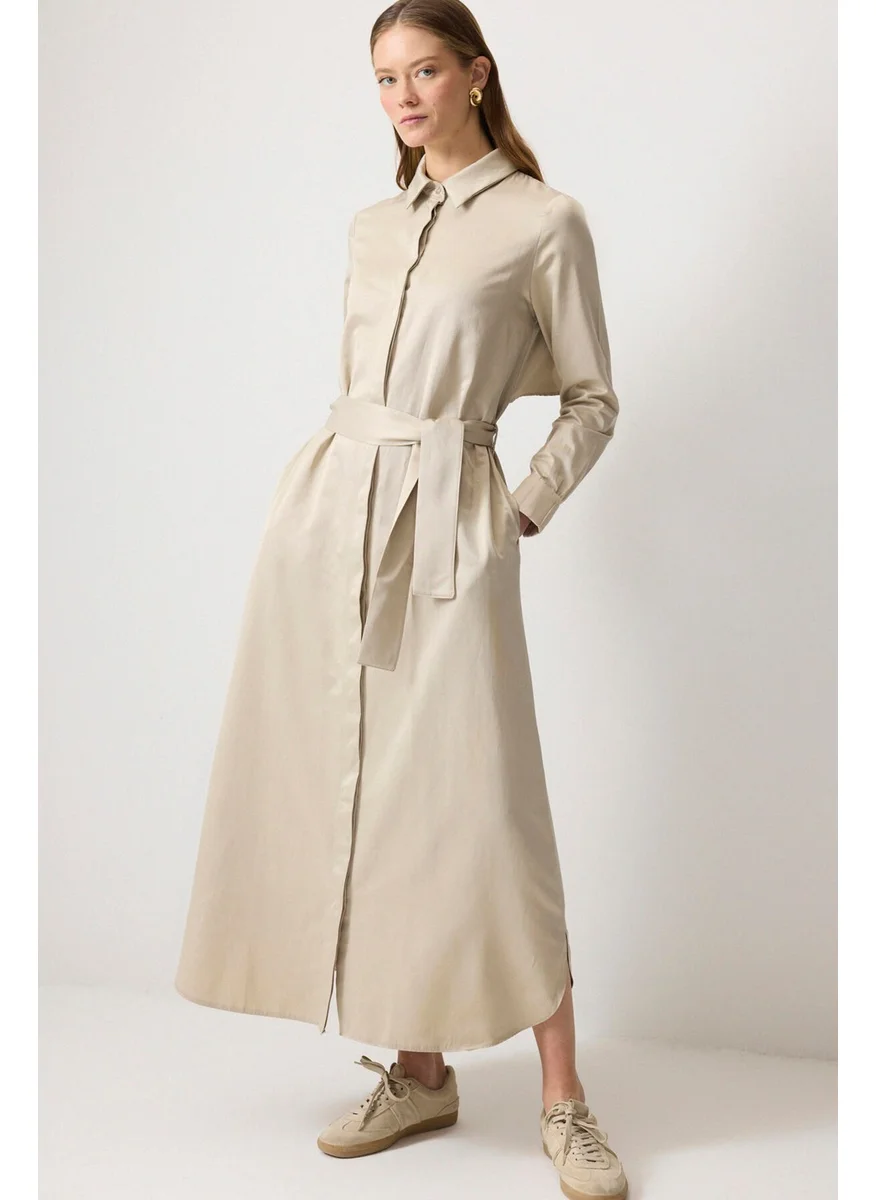 تاتشي Prive Belted Shirt Dress