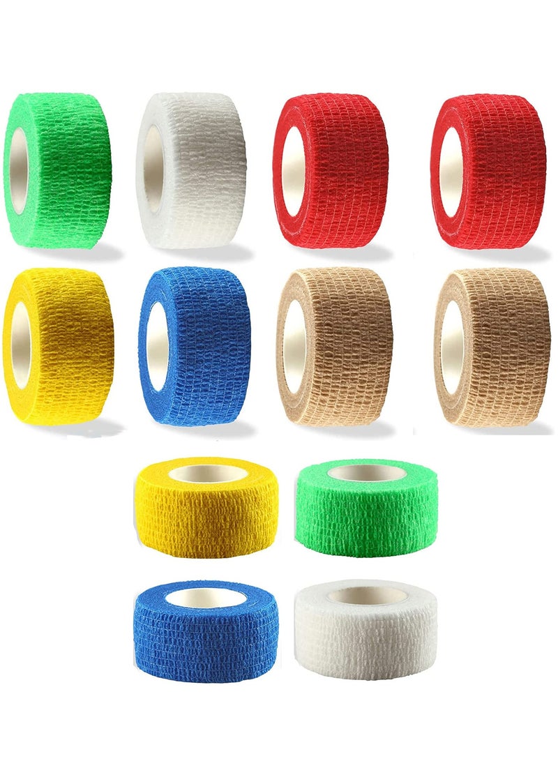 Excefore 12 Rolls Of Adhesive Bandage Self-Adhesive Non-Woven Fabric Sports Bandage - Image 1