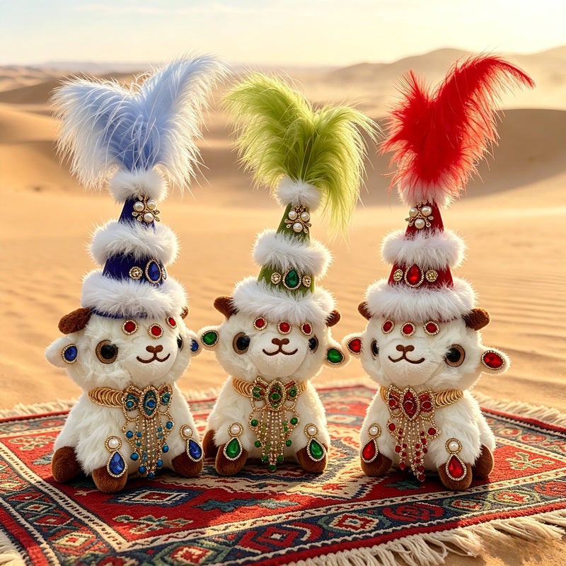 Xinjiang Lamb Wool Plush Keychain - Image 2