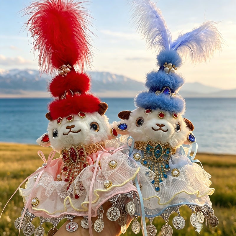 Xinjiang Lamb Wool Plush Keychain - Image 3