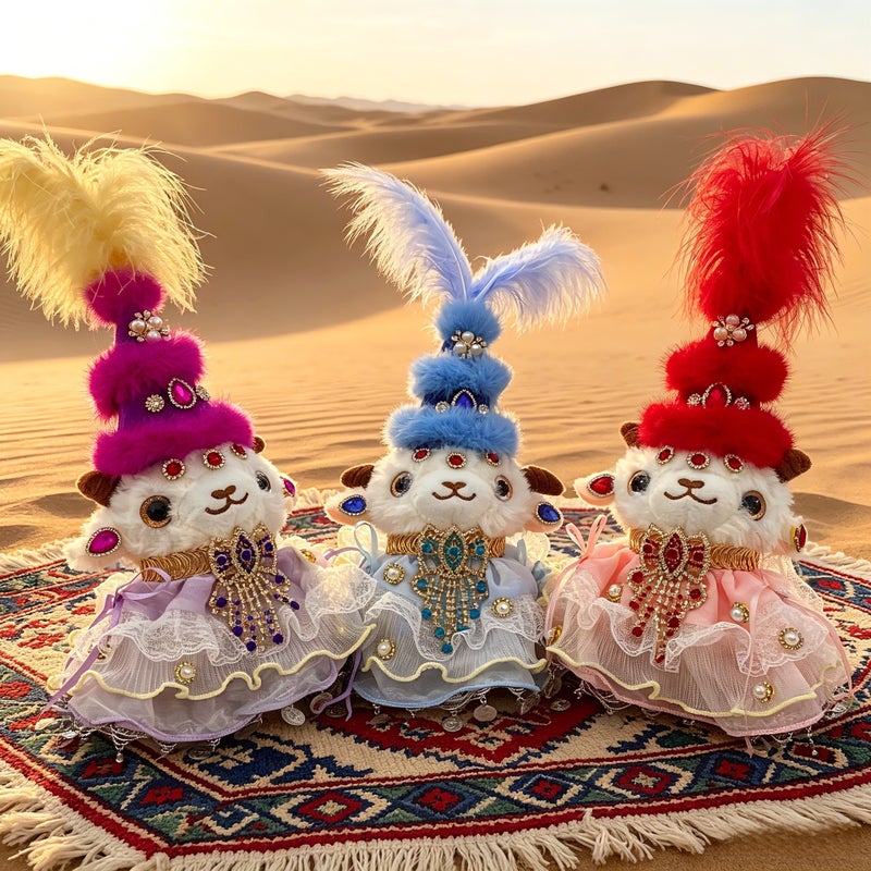 Xinjiang Lamb Wool Plush Keychain - Image 1