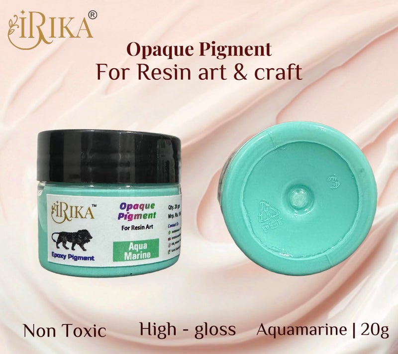 IRIKA Epoxy Resin Opaque Pigment - Aquamarin (20g) for Art and Craft Creations - Image 2