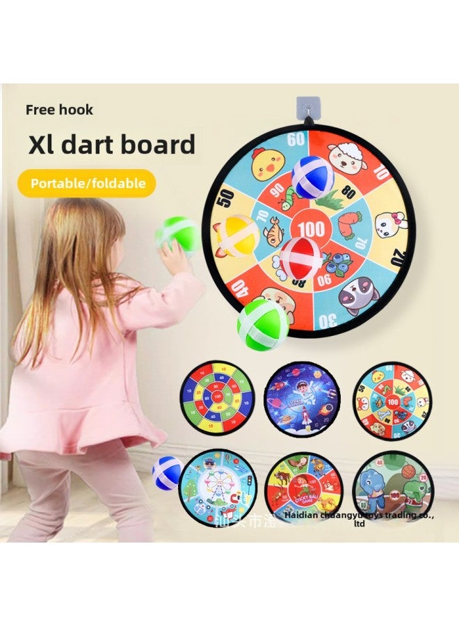 Indoor And Outdoor Sports Dart Board Toy Throwing Target Sticky Ball Children Parent-child Interactive Props-Color:Foldable 66cm Traffic Police Dart Board + 6 Balls + Hook - Image 3