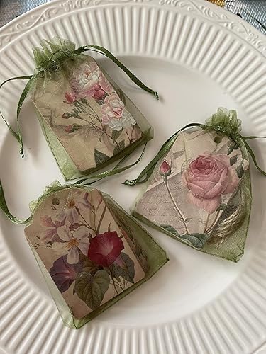 SMARSTICKER 80pcs Vintage Flower Hanging Tags Card Blank Gift Tags with String Flower Style Paper Gift Tags for Wedding Birthday Party Decor, DIY Gift Wrapping, Scrapbooking, Wedding Gifts - Image 3