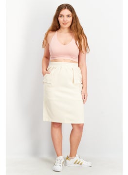 adidas Originals Women Sportswear Fit Solid Mini Skirt, Beige  - Image 4