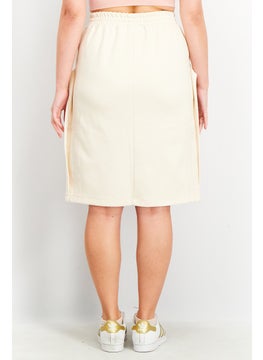 adidas Originals Women Sportswear Fit Solid Mini Skirt, Beige  - Image 3