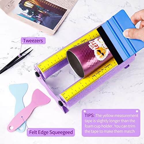 LFSUM Cup Cradle for Tumblers, Foam Cup Holder with Measurements,Cup Holder,Cup Caddy Cuptisserie Storage Accessory Base Applying Ornament Vinyl Decal to Tumblers, Glass, Cups, Bottles - Image 2