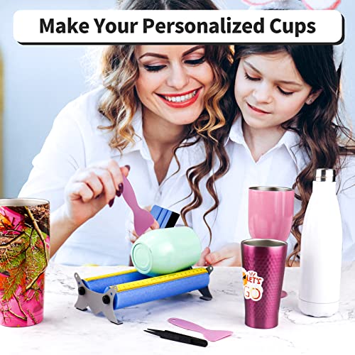 LFSUM Cup Cradle for Tumblers, Foam Cup Holder with Measurements,Cup Holder,Cup Caddy Cuptisserie Storage Accessory Base Applying Ornament Vinyl Decal to Tumblers, Glass, Cups, Bottles - Image 4