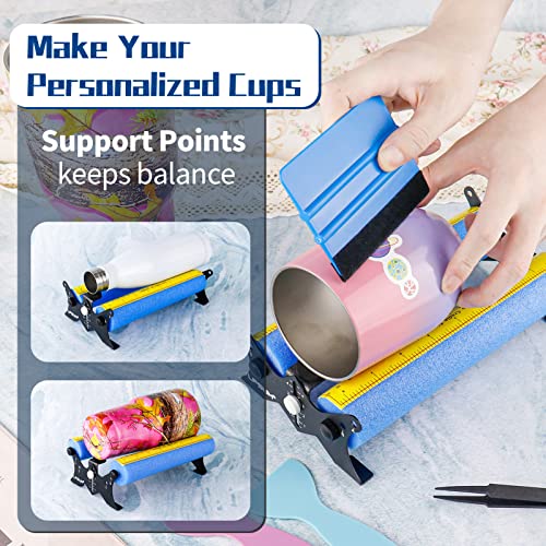 LFSUM Cup Cradle for Tumblers, Foam Cup Holder with Measurements,Cup Holder,Cup Caddy Cuptisserie Storage Accessory Base Applying Ornament Vinyl Decal to Tumblers, Glass, Cups, Bottles - Image 5