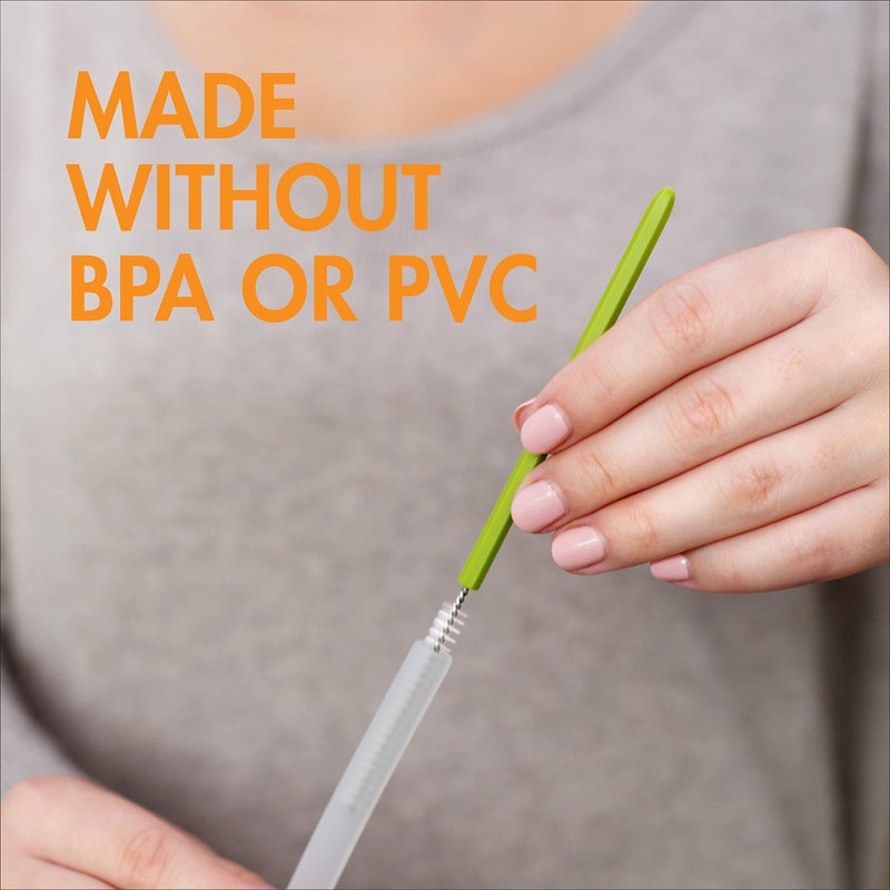 Boon Cacti Replacement Baby Bottle Brushes - Includes Bottle Cleaner Brush, Straw Cleaner Brush, Nipple Brush and Detail Brush for Baby Bottles - Newborn Essentials - Sage - 4 Count - Image 5