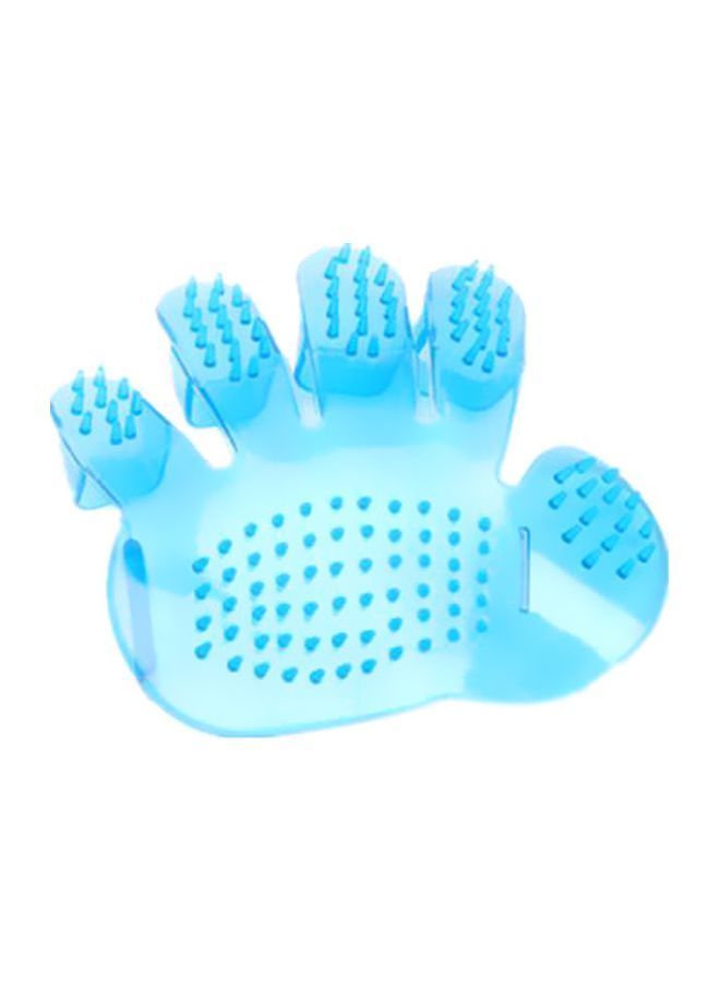 NIBEMINENT 2-In-1 Massage Glove With Cleaning Comb Blue