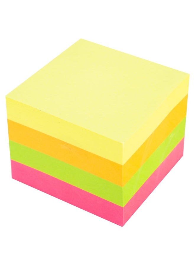 Deli 4 x 100-Sheet Plain Pastel Square Shaped Sticky Notes Multicolour 2 x 2 Inch 138262 - Image 2