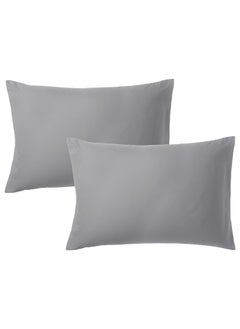 Infinitee Xclusives Premium Grey King Pillow Cases - 2 Piece Set Pillow Cover - Soft Brushed Microfiber Fabric - Pillow Cases Standard Size (20x40 Inches) by Infinitee Xclusives  - Image 1