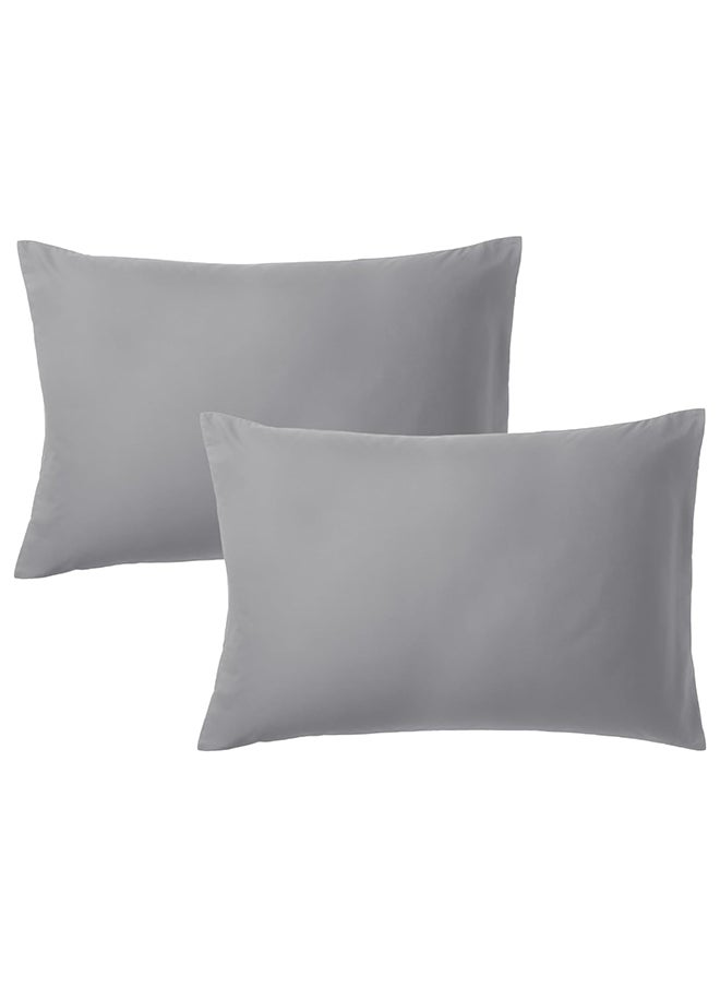 Infinitee Xclusives Premium Grey King Pillow Cases - 2 Piece Set Pillow Cover - Soft Brushed Microfiber Fabric - Pillow Case Standard Size (50 x 100 cm) by Infinitee Xclusives  - Image 1