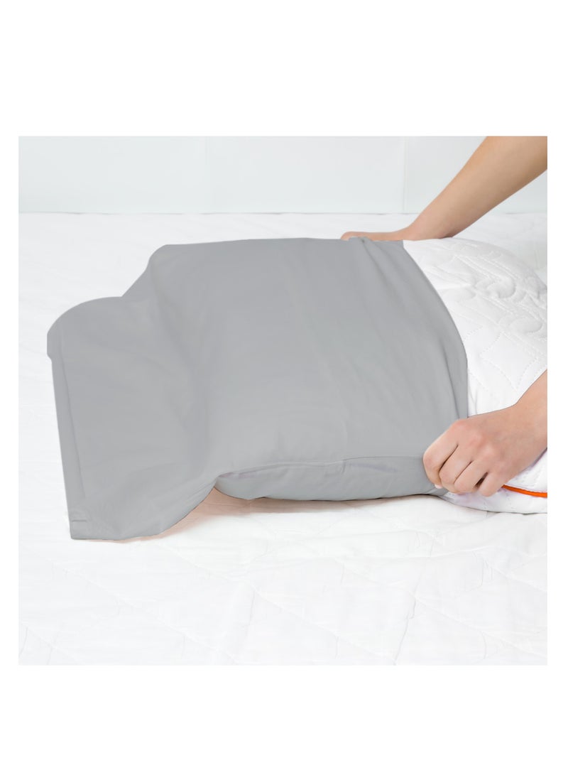 Premium Grey King Pillow Cases - 2 Piece Set Pillow Cover - Soft Brushed Microfiber Fabric - Pillow Case Standard Size (20 x 40 Inches, 50 x 100 cm)  by Infinitee Xclusives