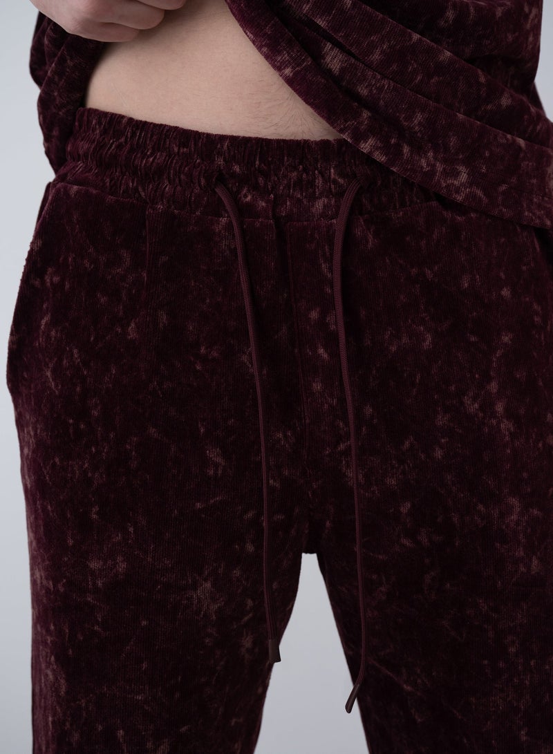 Marrakech Drawstring Shorts for Men - Burgundy Velvet - Image 1