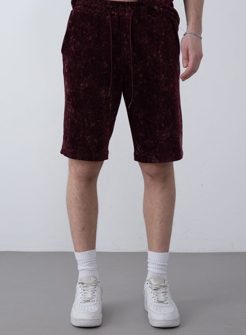 Marrakech Drawstring Shorts for Men - Burgundy Velvet - Image 2