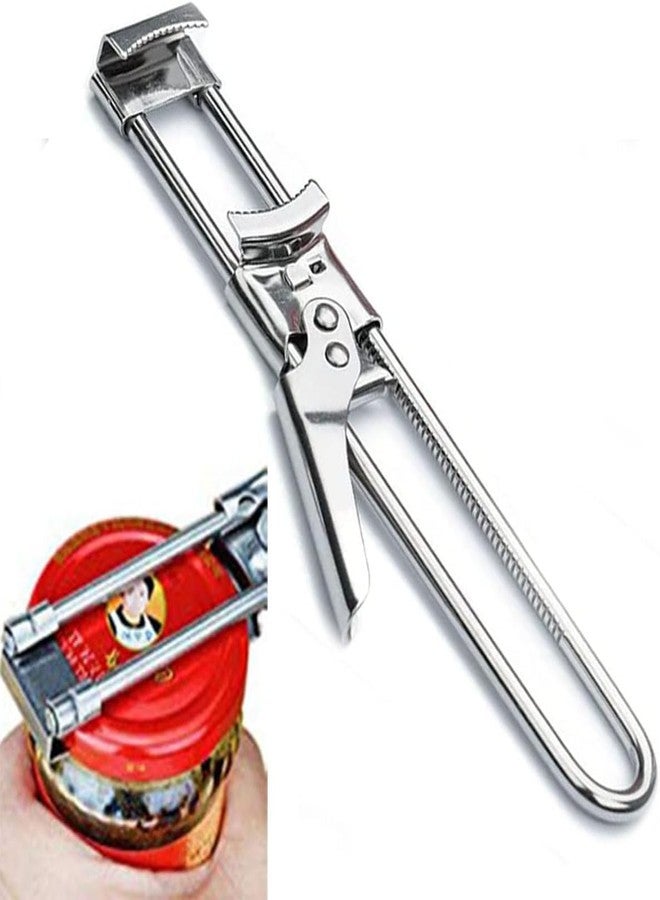 PORMONO Master Jar & Bottle Opener, Adjustable Multifunctional Stainless Steel Can Opener Jar Lid Gripper,Adjustable Multifunctional Stainless Steel Can Opene - Image 1