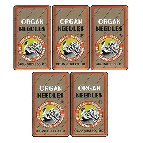Organ 50 ORGAN Ball Point Flat Shank 15X1 HAX1 Home Sewing Machine Needles Size 7511BP - Image 1