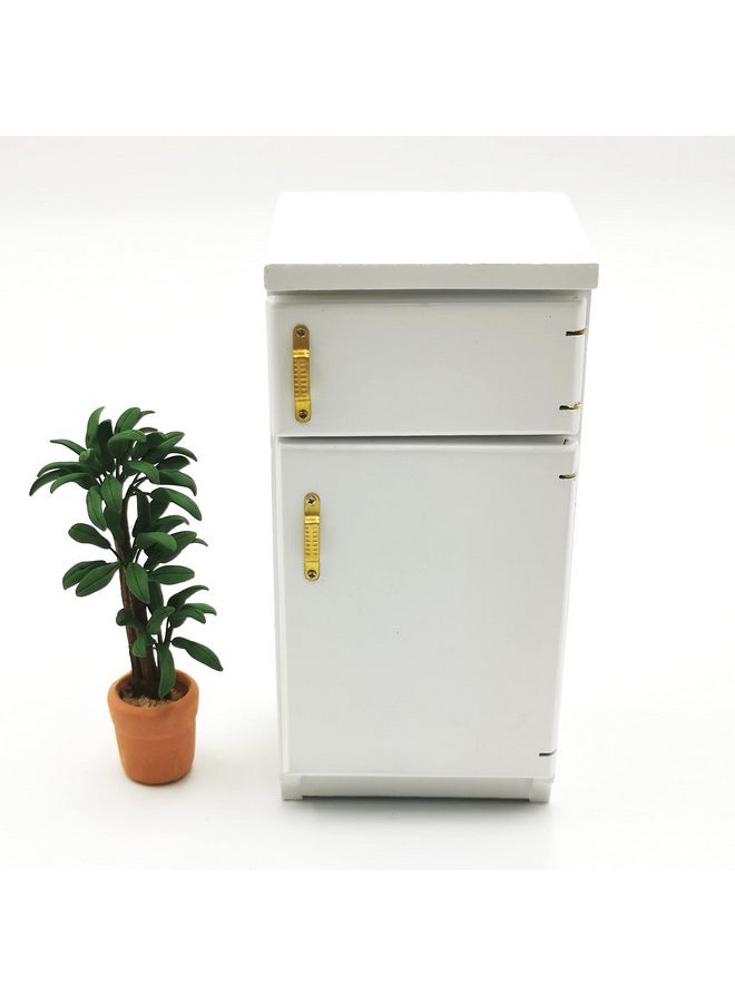 SXFSE - Dollhouse Decoration Accessories,Mini Dollhouse Furniture Refrigerator Miniature Living Room Pretend Play Toy - Image 1