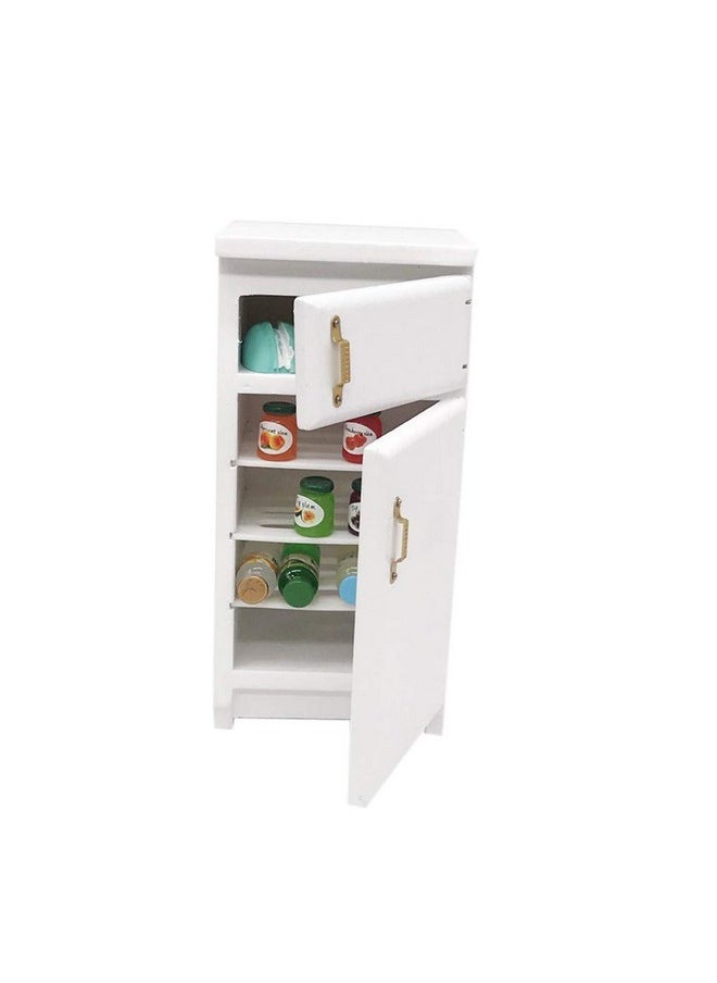 SXFSE - Dollhouse Decoration Accessories,Mini Dollhouse Furniture Refrigerator Miniature Living Room Pretend Play Toy - Image 1
