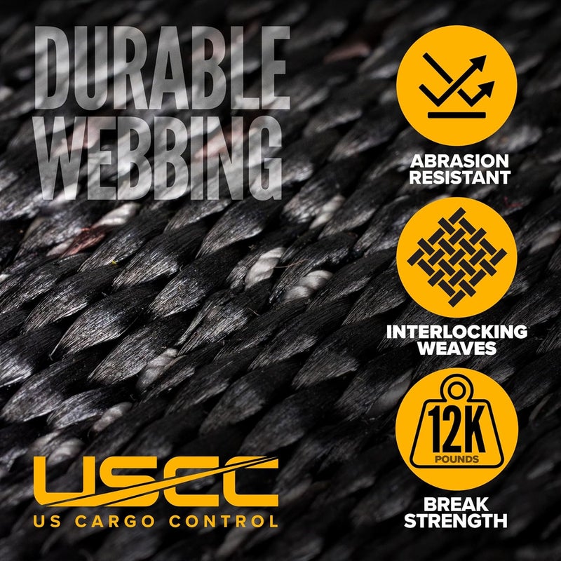 US Cargo Control Extra Short Pickup Truck Bed Cargo Net with Cam Buckles and S-Hooks - 42" x 50" - Image 5