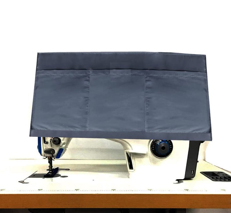MetDeals Waterproof Silai Machine Polyester Cover with 3 Storage PocketsTailoring Silai Machine Compatible with Most Standard Singer Juki Jack UshaGrey 15X7X12 Inch Pack of 1  - Image 2