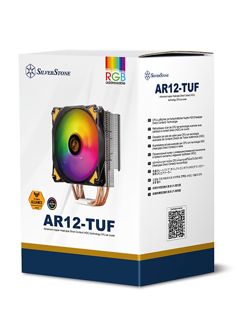 SilverStone AR12-TUF Advanced copper Heat-pipe Direct Contact (HDC) technology CPU air cooler  - Image 1