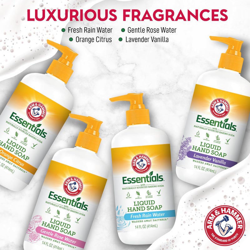 Arm & Hammer Liquid Hand Soap for Skin Cleaning - Cleanser for Kitchen & Bathroom with Fresh Rain Water Scent - Natural Hand Soap Cleanses, Softens 14 FL Oz (414ml) - Image 4