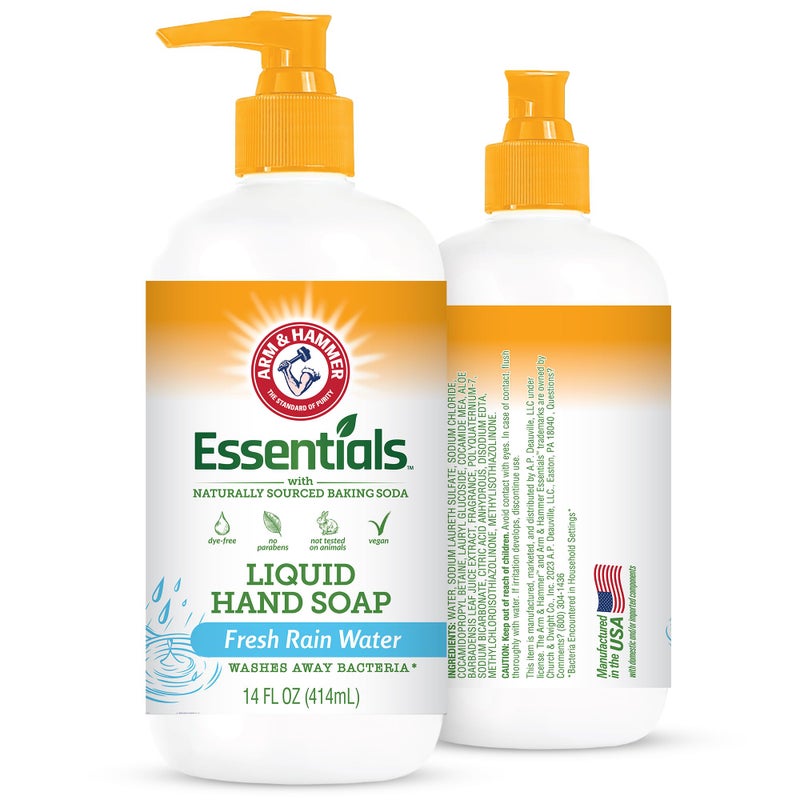 Arm & Hammer Liquid Hand Soap for Skin Cleaning - Cleanser for Kitchen & Bathroom with Fresh Rain Water Scent - Natural Hand Soap Cleanses, Softens 14 FL Oz (414ml) - Image 1