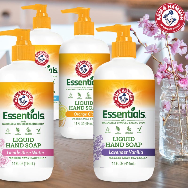 Arm & Hammer Liquid Hand Soap for Skin Cleaning - Cleanser for Kitchen & Bathroom with Fresh Rain Water Scent - Natural Hand Soap Cleanses, Softens 14 FL Oz (414ml) - Image 5