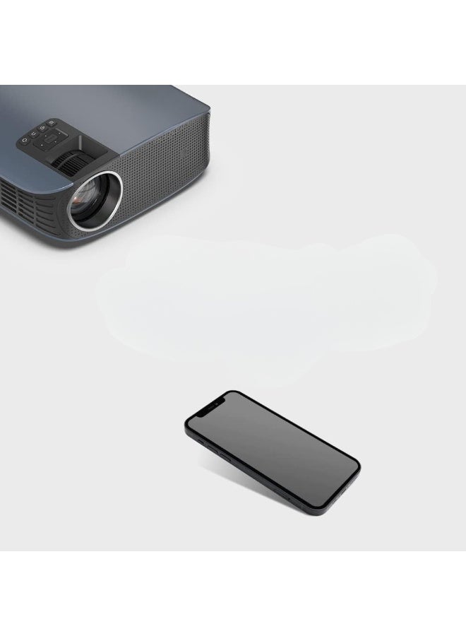 جهاز عرض محمول 400 – دقة 1080P، شاشة حتى 200 بوصة، واي فاي وبلوتوث، انعكاس شاشة الموبايل، نظام أندرويد 9.0، جهاز عرض للمسرح المنزلي – أسود - Image 2