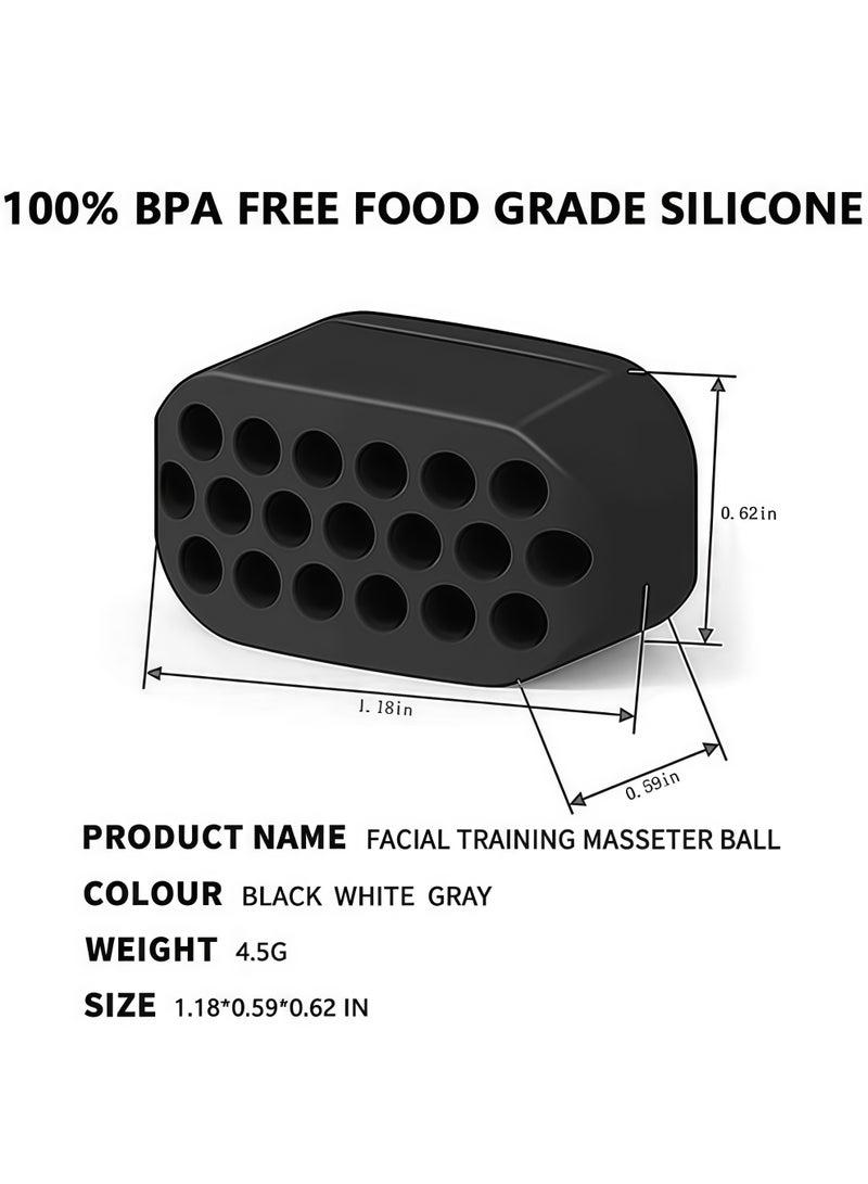 12 Pieces Jaw Exerciser for Men and Women Food Grade Silicone Face Shaper Set Jawline Sculpting Tool Double Chin Reducer Chewing Trainer BPA Free for Beginner Intermediate Advanced Users,Grey and Black - Image 4