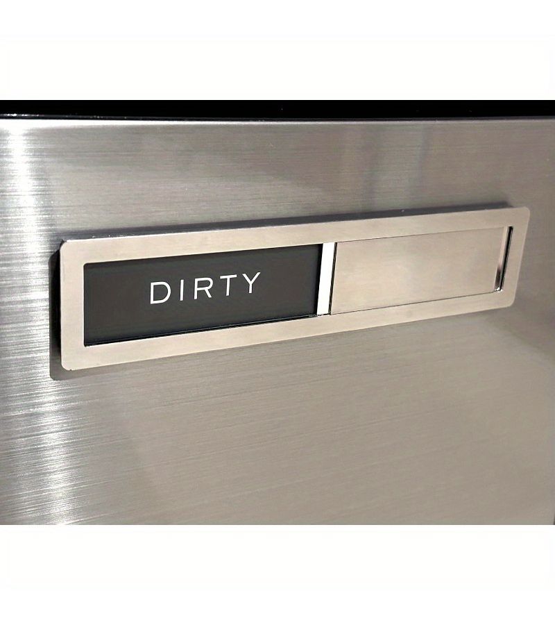 Silvery Stainless Steel 304 Dishwasher Magnet Clean Dirty Sign With Acrylic PMMA Face And Extra Adhesive Tape Kitchen Organizer Storage Decor Accessory Cover Decorative Modern Kitchen Decor Durable Kitchenware - Image 3